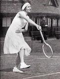 Tennis Action Shot Female Retro